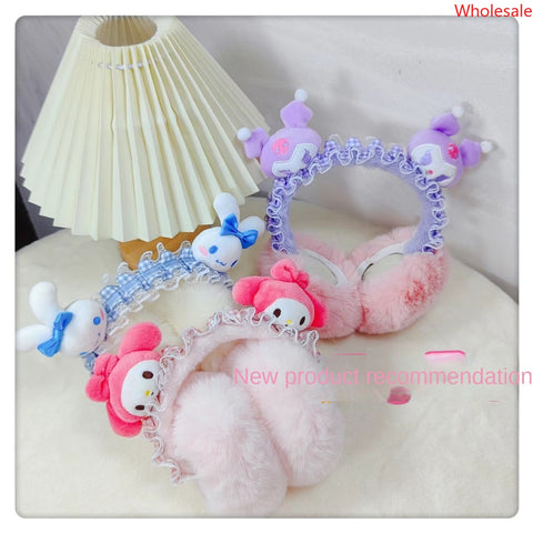 New Earmuffs Warm Earmuffs In Winter Online Celebrity Parent-child Folding Ear Bag Lace Female Ear Warm