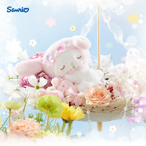 Sanrio Sanrio Spring Sleep Flower Basket Series Kuromi Melody HelloKitty Doll Pendant