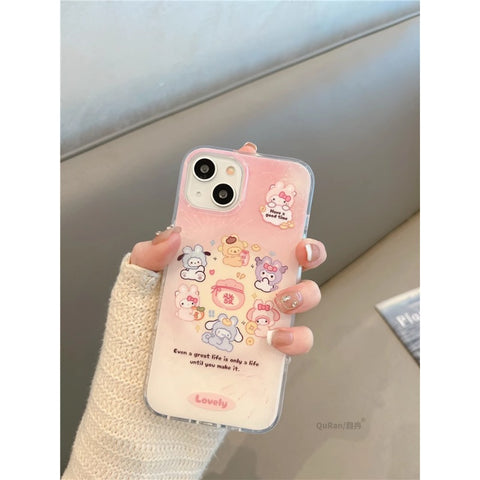 Apple Mobile Phone Case Kuromi My Melody Sanrio iPhone Case Full Body Protective Case For IPhone 11-15 Pro Max