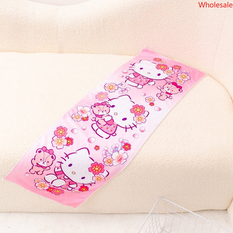 Sanrio Sports Cold Towel Cooling Sweat Absorption Towel Cold Towel Beach Towel Running Yoga Speed Dry Ice Towel.