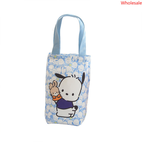 New Cartoon Canvas Water Bottle Bag, Insulated Cup, Handbag, Umbrella Storage