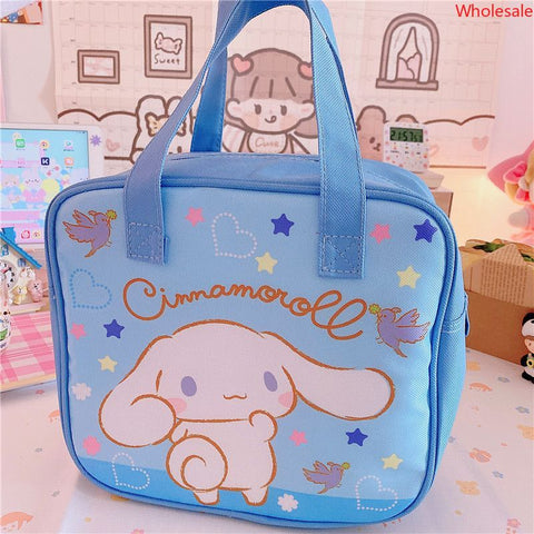 Sanrio Lunch Box Bag, Bento Handbag, Large Capacity Aluminum Foil Insulation Bag, Office Worker Canvas with Rice Bag