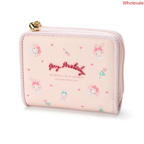 Sanrio Wallet PU Leather Lace Zipper Card Wallet Short