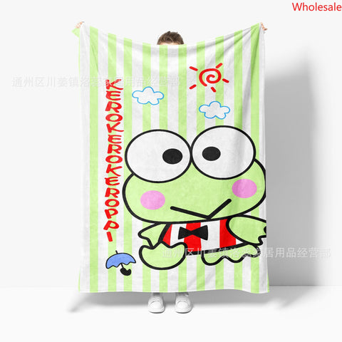 Sanrio Blanket Blanket Nap Blanket Big Eyed Frog