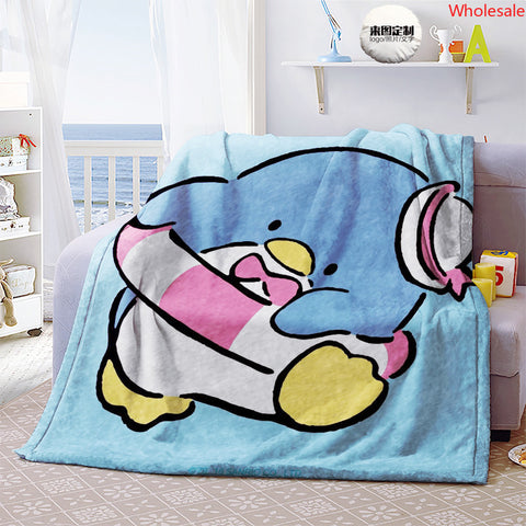 Penguin Sam Cartoon Anime New Single Sided Flannel Blanket Nap Warm Blanket Blanket Blanket Blanket