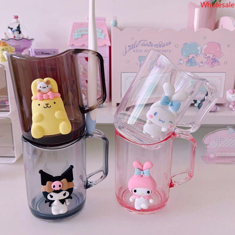 Sanrio Children's Cartoon Transparent Mouthwash Toothbrush Cup Couple Home Drinking Water