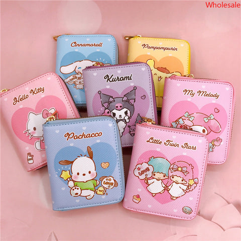 Sanrio Casual Short Zipper Wallet Card Bag Key Bag Loose Wallet Coin Bag