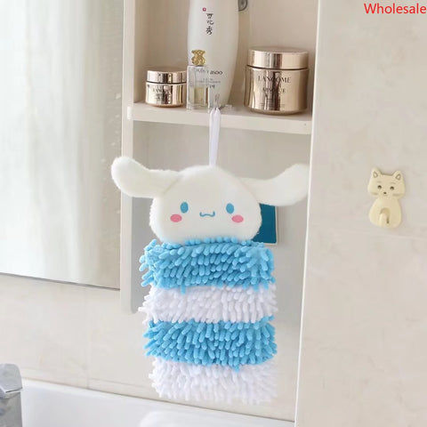 Hand Towel Hanging Type Household Kitchen Cloth, Bathroom Absorbent Towel, Cute Handkerchief Wiping