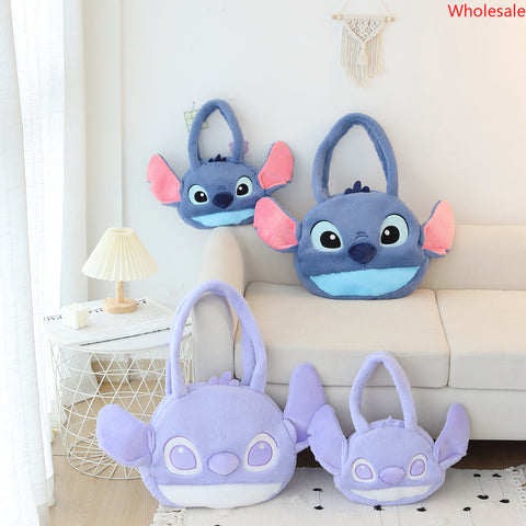 Cartoon Stitch Handbag Plush Toy Messenger Bag Ugly Cute Shoulder Bag Children Personality Furry Handbag