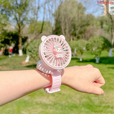 Sanrio Watch Fan Portable Cute USB Rechargeable Bracelet Silent Fan Gift