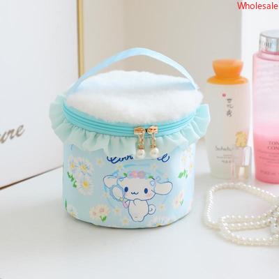 Sanrio Portable High-quality Large Capacity Princess Wind Portable Cosmetic Bag Wash Bag Cylinder Makeup Storage