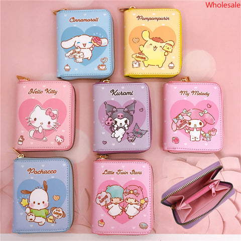 Sanrio Casual Short Zipper Wallet Card Bag Key Bag Loose Wallet Coin Bag