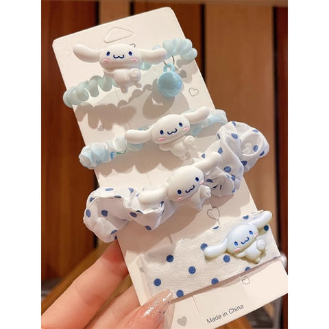 Kuromi Cinnamoroll Small Rubber Band for Boyfriend, Girlfriend, Headband Couple, Small Intestine Hair Band, Sanrio, Japan and South Korea.