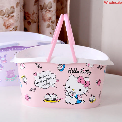 Sanrio Bathing Basket Handheld Washing Basket New Dormitory Bathroom Articles Storage Basket