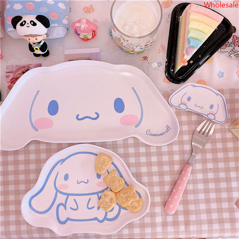 Cinnamoroll Shaped Dining Plates, Plates, Cutlery, Girl Heart Cute, Soft and Cute Little White Dog Cutlery, Dining Bowls