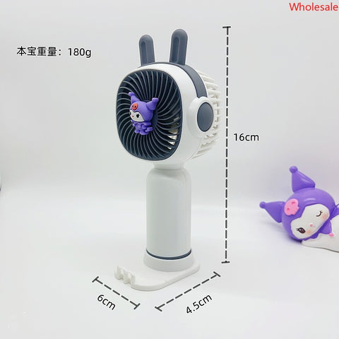 Sanrio Convenient Small Fan with Mobile Phone Rack Big Wind USB Charging 61 Gift