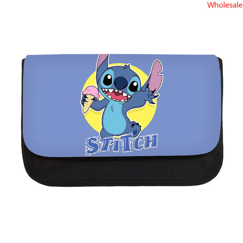 Stitchy  Children&#039;s Triangle Pencil Case New Primary School Pencil Case Creative Cartoon Student Pencil Case.