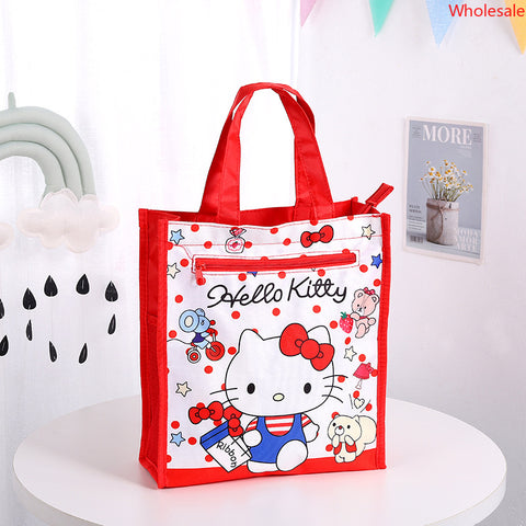 Sanrio New Oxford Cloth Double Makeup Bag Art Bag Printed Student Portable Makeup Bag