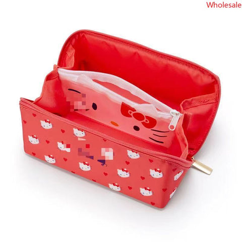 Cute Makeup Bag, Large Capacity Skincare Product Organizing Bag, Student Stationery Pen Bag