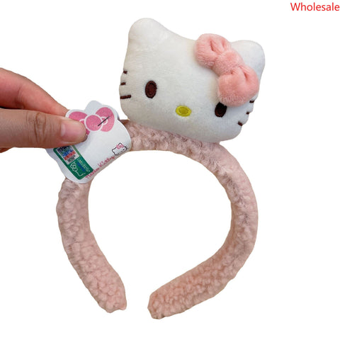 HelloKitty Kids Hair Accessories Hello Kitty Genuine Baby Tiara Winter Plush Cartoon Headband