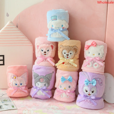 Sanrio Small Blanket Office Car Nap Air Conditioning Blanket Cover Legs Spring Autumn Summer Season Rolled Blanket