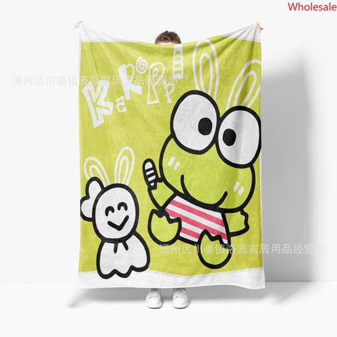 Sanrio Blanket Blanket Nap Blanket Big Eyed Frog