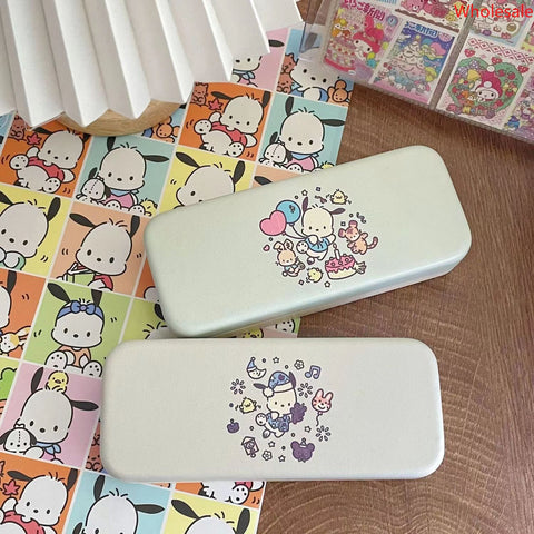 Glasses Box, Girl Heart Cartoon Style, Cream Colored Handkerchief Series, Myopia Glasses Storage Box