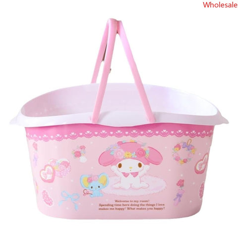 Sanrio Bathing Basket Handheld Washing Basket New Dormitory Bathroom Articles Storage Basket