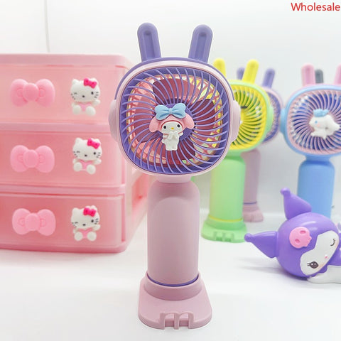 Sanrio Convenient Small Fan with Mobile Phone Rack Big Wind USB Charging 61 Gift