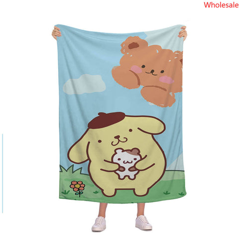 Pompom Purin Blankets, Fluffy Camping Trip Blankets