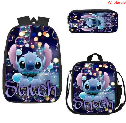 New Stitch Three-piece Backpack Crossbody Bag Pencil Case