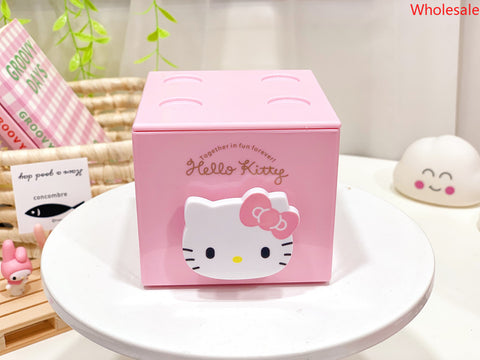 Sanrio Storage Box, Small Drawer on The Table, Square Puzzle, Superimposed Square Clutter Storage Box