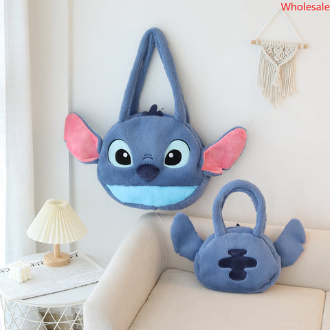 Cartoon Stitch Handbag Plush Toy Messenger Bag Ugly Cute Shoulder Bag Children Personality Furry Handbag