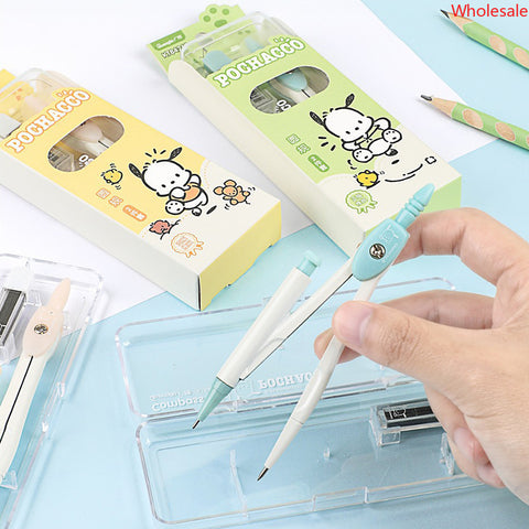 Genuine Sanrio Pochacco Compass Two-Piece Set Drawing Tools for Elementary School Students Exam Drawing Circle