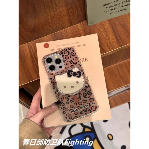 Leopard Black Butterfly Hellokitty Hello Kitty Magnetic Bracket for Apple 15 Mobile Phone Case IPhone14promax/13/12 Protective Cover 11