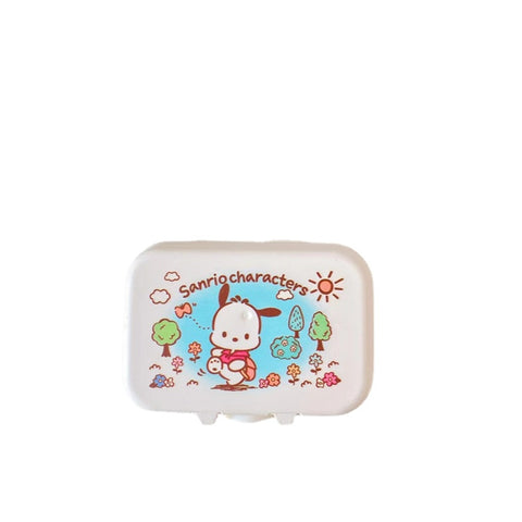 Sanrio Flap Toilet Soap Box Creative Drain Free Punched Tape Cover Household Bathroom Toilet Soap Dish