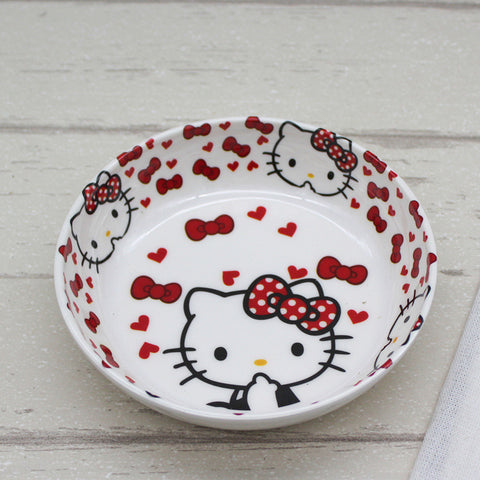 Sanrio Tableware 5-inch Snack Plate Cartoon Cute Creative Fruit Plate Anti Drop Melamine Imitation Porcelain Round Plate