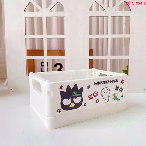 Sanrio Storage Box Desktop Folding Portable Small Box Living Room Plastic Sundries Box Cosmetic Storage