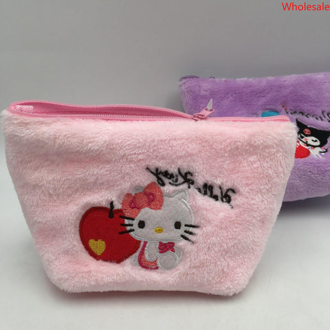 Sanrio Family Plush Coin Purse Zippered Storage Bag