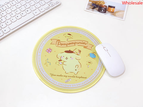 Sanrio Mouse Pad Girl Heart Round Mouse Pad Candy Department Computer Keyboard Office Game Bracer Pad Heat Insulation Pad