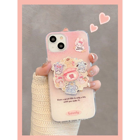 Apple Mobile Phone Case Kuromi My Melody Sanrio iPhone Case Full Body Protective Case For IPhone 11-15 Pro Max