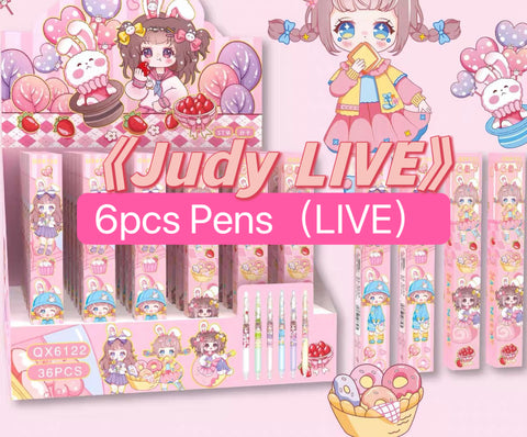 6pcs Pens - Judy LIVE ROOM