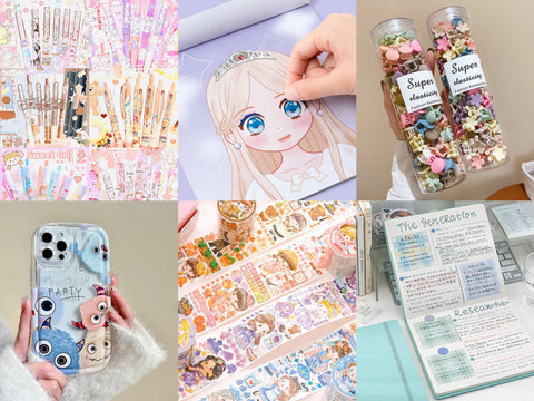 【Buy Points】LIVE PICK - You Can Choose Whatever You Like - Cute Household Office Home Books Rulers Stickers Charm Pens Storage Box Etc.