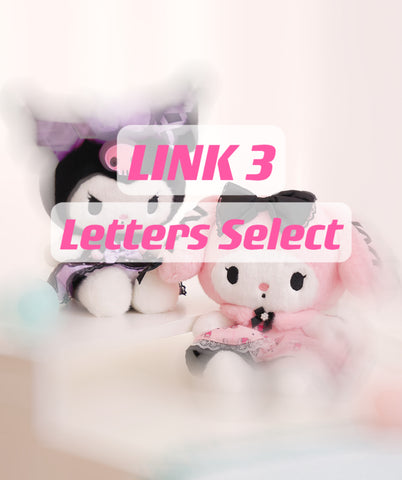 LINK 3 - Letters Select - Pack of 4 / 6 Cute Soft Cozy Stuff Watch Notes Memo in LIVE ROOM, 20 x 11cm