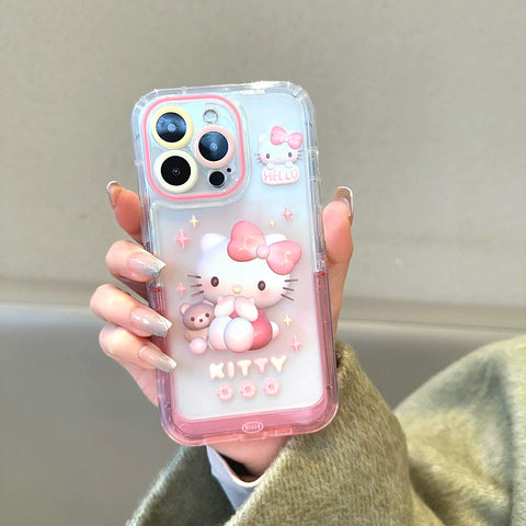 Invisible Stand Suitable for IPhone 15 Promax 1413 Apple 12 Phone Case 11 Sanrio Cute Cartoon Soft Case Protective Case Space Case