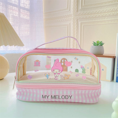 Sanrio Double-layer Large Capacity Pencil Case Pencil Case Large Stationery Box