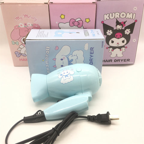 Sanrio Folding Hair Dryer Mini Two-speed Electric Hair Dryer for Travel