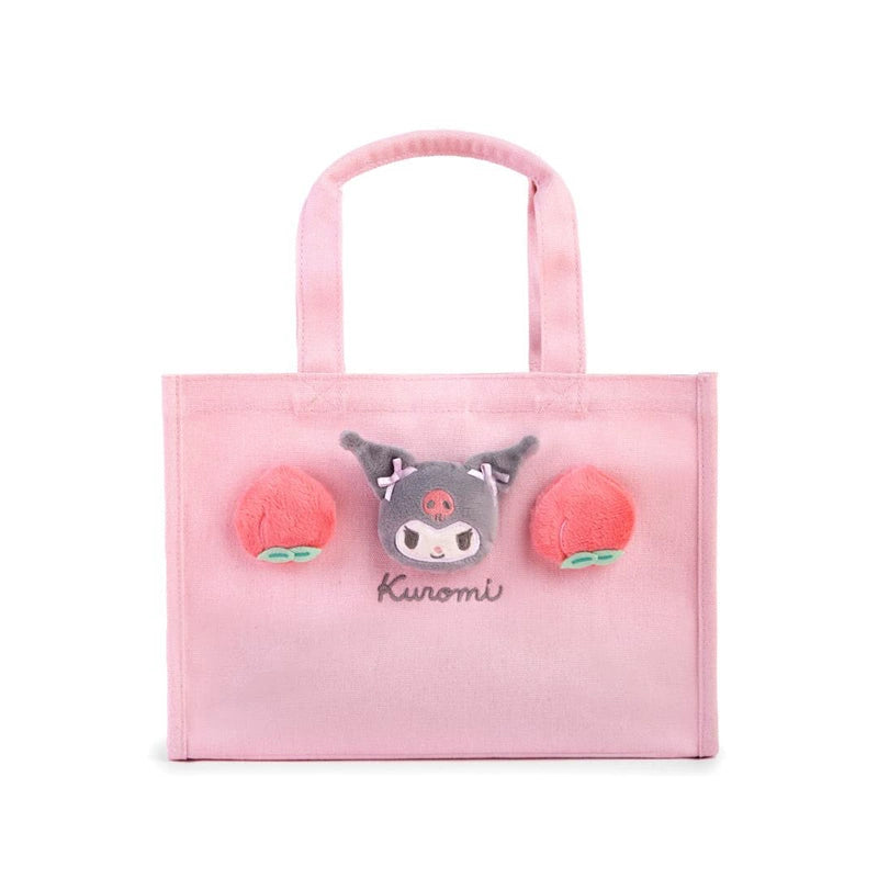 Sanrio Sanrio Peach Blossom Park Series Handheld Bag, Kuromi Jade Gui Dog Handheld Bag, Bento Bag, Textbook Bag