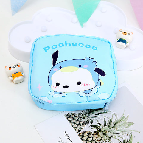 Sanrio Ice and Snow Series Sanitary Napkin Storage Bag Cute Girl Portable Cosmetic Small Package.