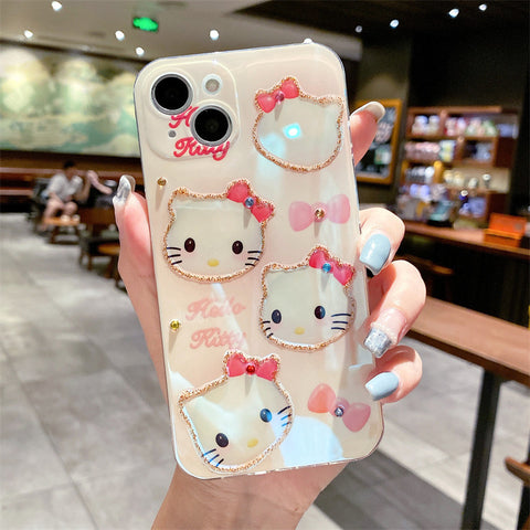 Sanrio Cute Kitty Cat  IPhone Case Full Body Protective Case For IPhone 11-15 Pro Max